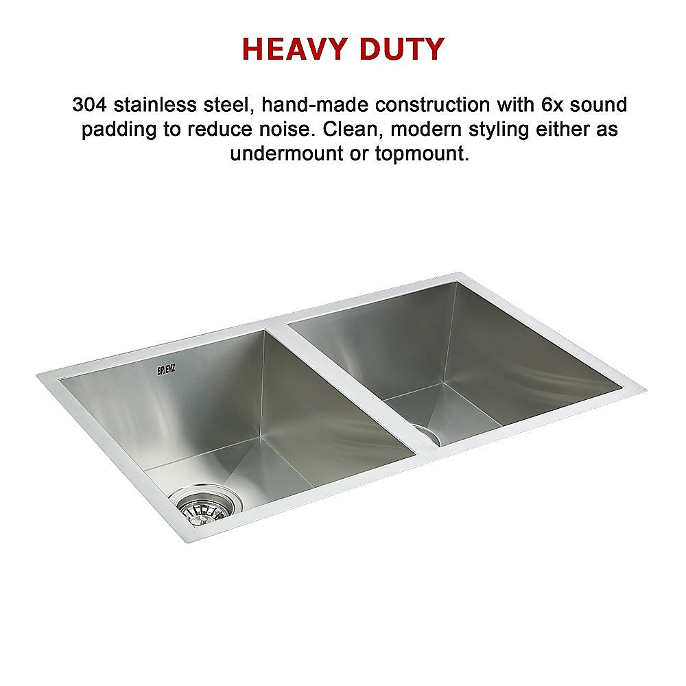 770x450mm Handmade Stainless Steel Undermount / Topmount