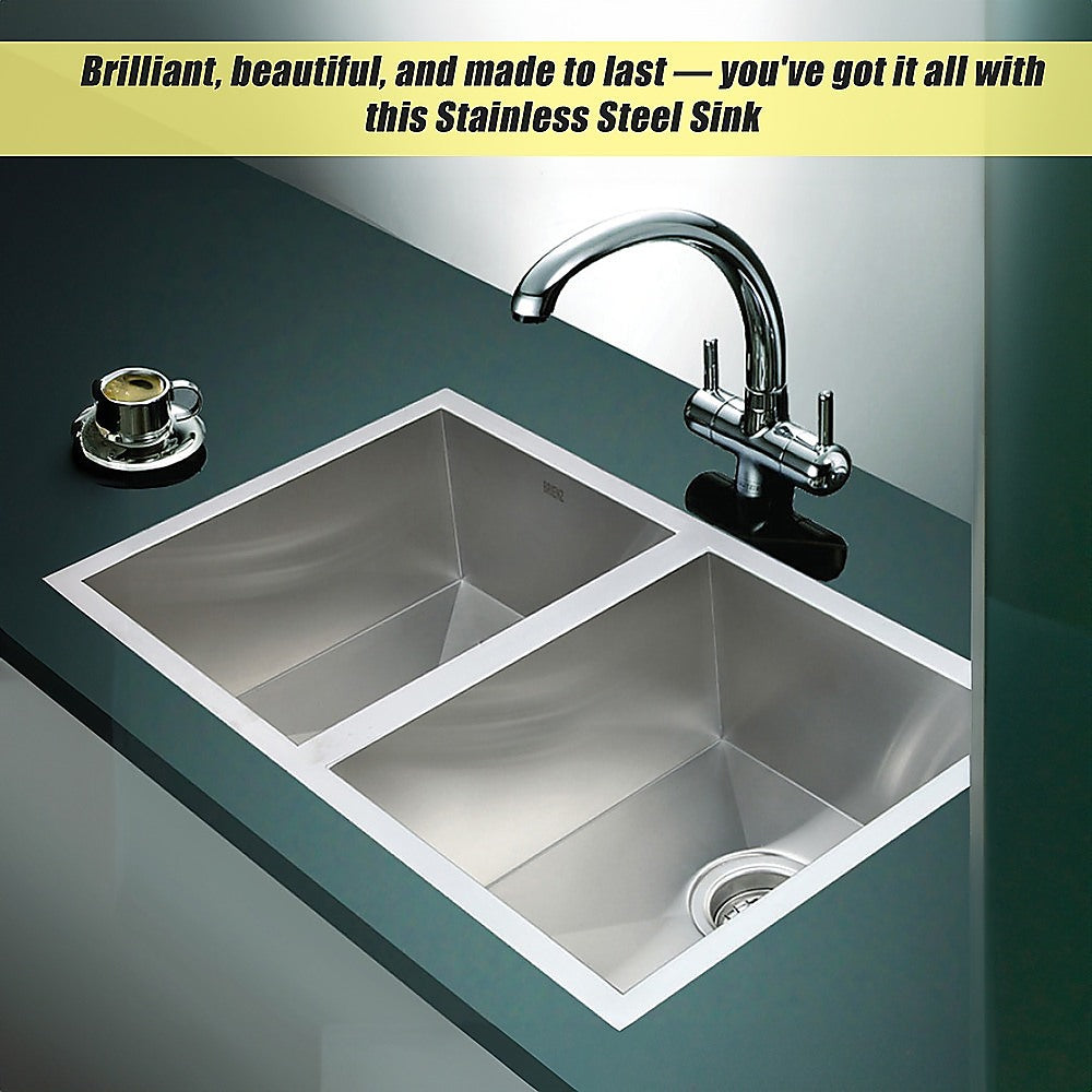770x450mm Handmade Stainless Steel Undermount / Topmount