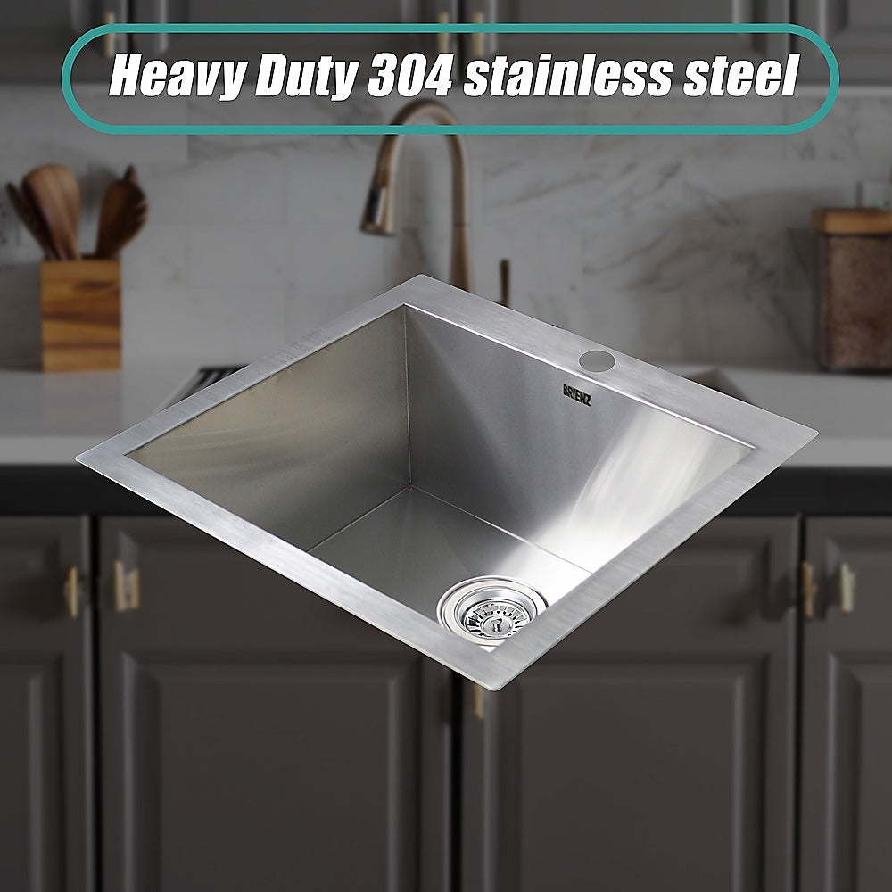 530x505mm Handmade Stainless Steel Topmount Kitchen Laundry