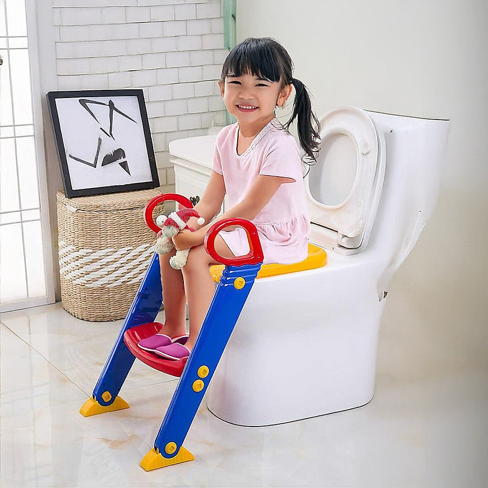 Kids Toilet Ladder Baby Toddler Training Toilet Step Potty Seat Non Slip Trainer