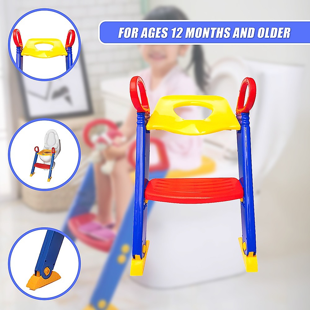 Kids Toilet Ladder Baby Toddler Training Toilet Step Potty Seat Non Slip Trainer