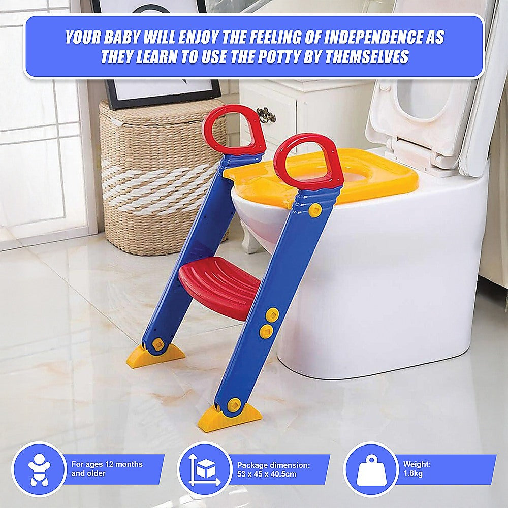 Kids Toilet Ladder Baby Toddler Training Toilet Step Potty Seat Non Slip Trainer