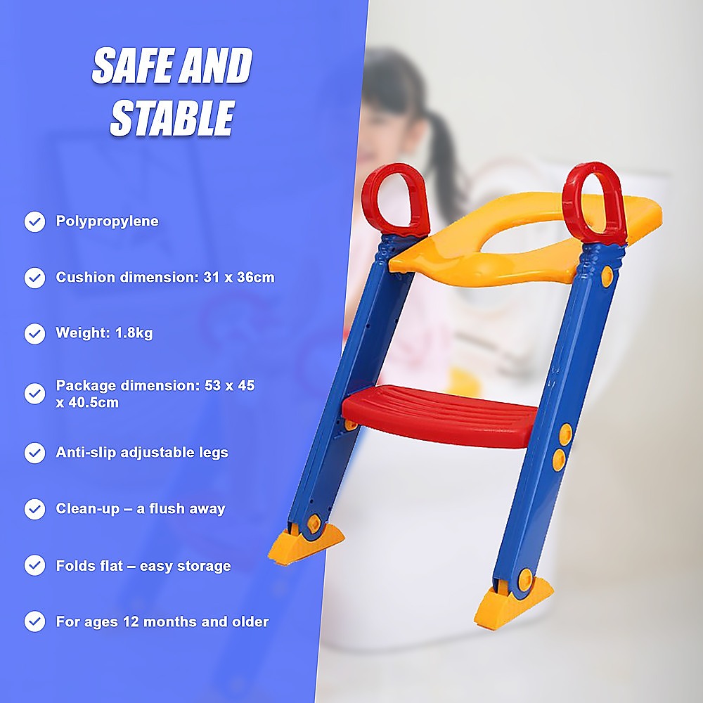 Kids Toilet Ladder Baby Toddler Training Toilet Step Potty Seat Non Slip Trainer