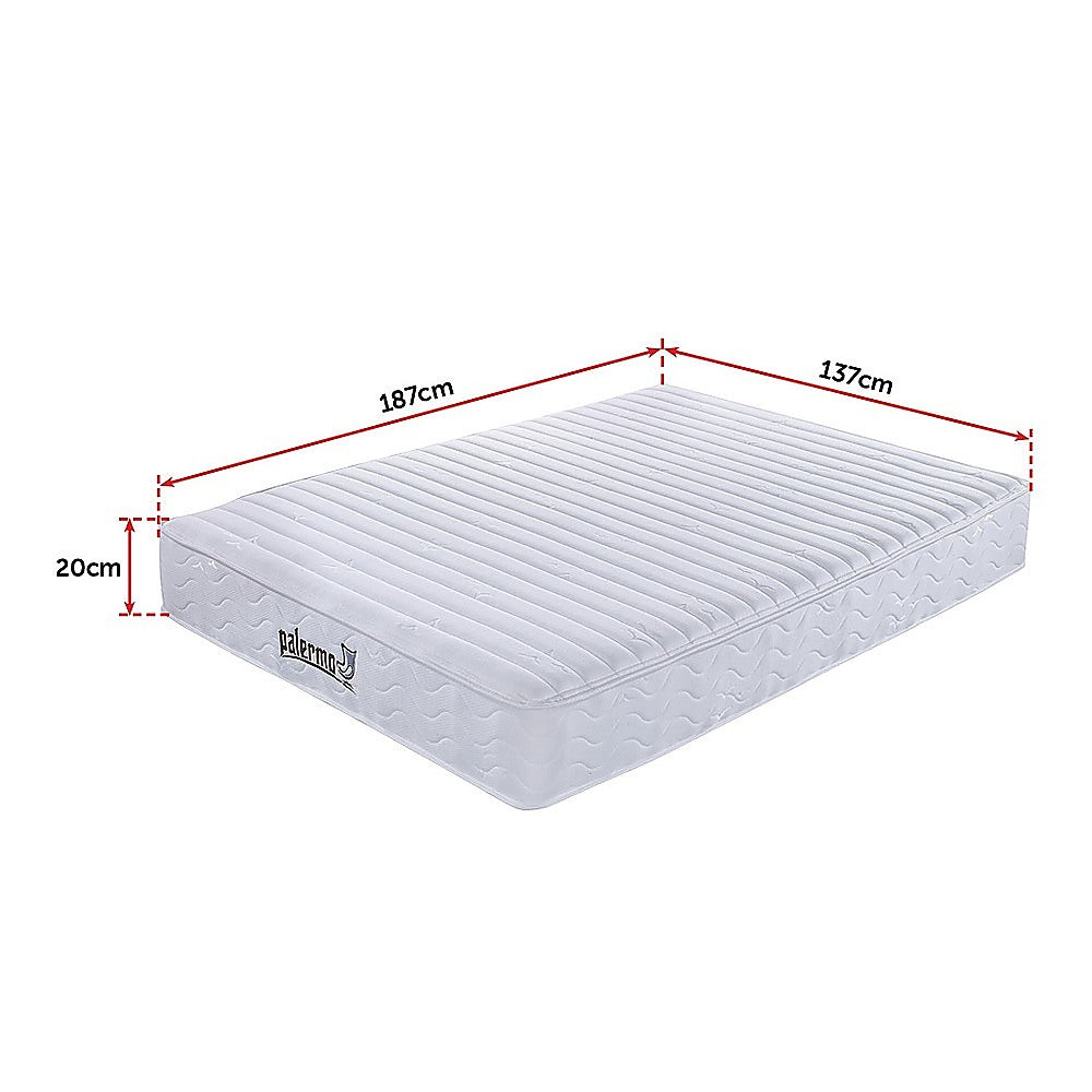 Contour Encased Coil Double Mattress – Hybrid Support with CertiPUR-US® Certified Foam Comfort Layers