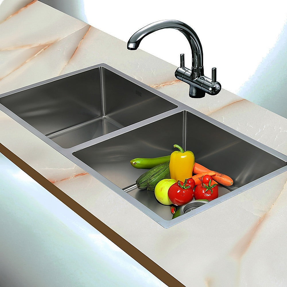 865x440mm Handmade Stainless Steel Undermount / Topmount