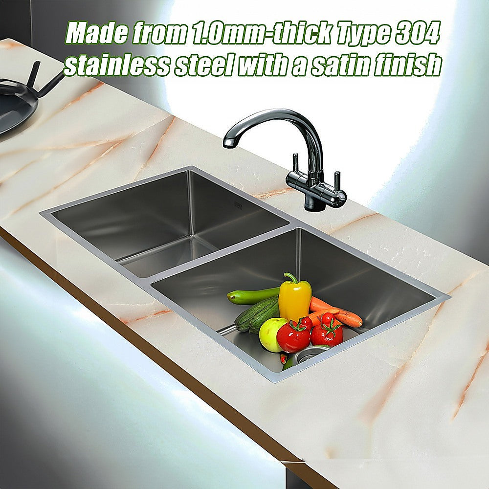 865x440mm Handmade Stainless Steel Undermount / Topmount