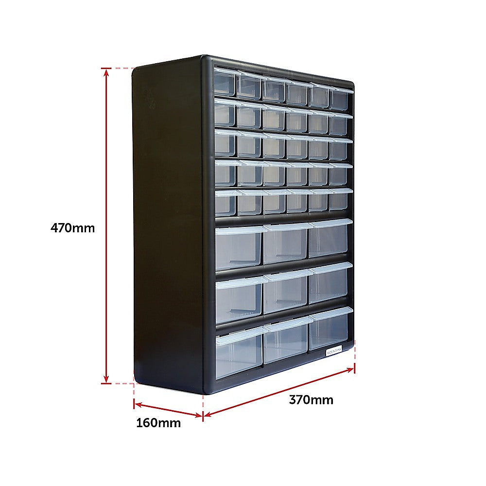 Storage Cabinet Drawers 39 Plastic Tool Box Containers Organiser