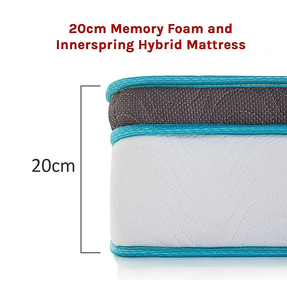 Double 20cm Hybrid Mattress – Memory Foam and Innerspring Support