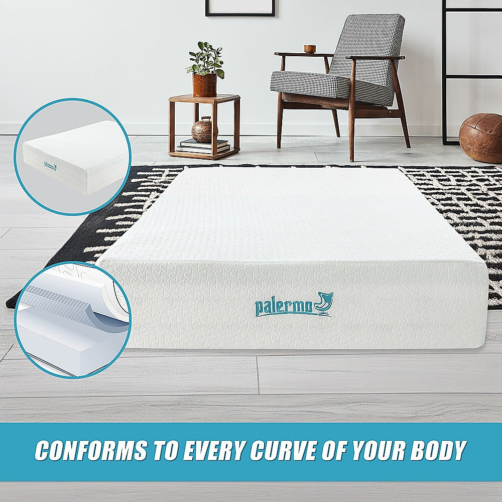 Double 30cm Green Tea Memory Foam Mattress – Cooling Comfort with CertiPUR-US® Certified Foam