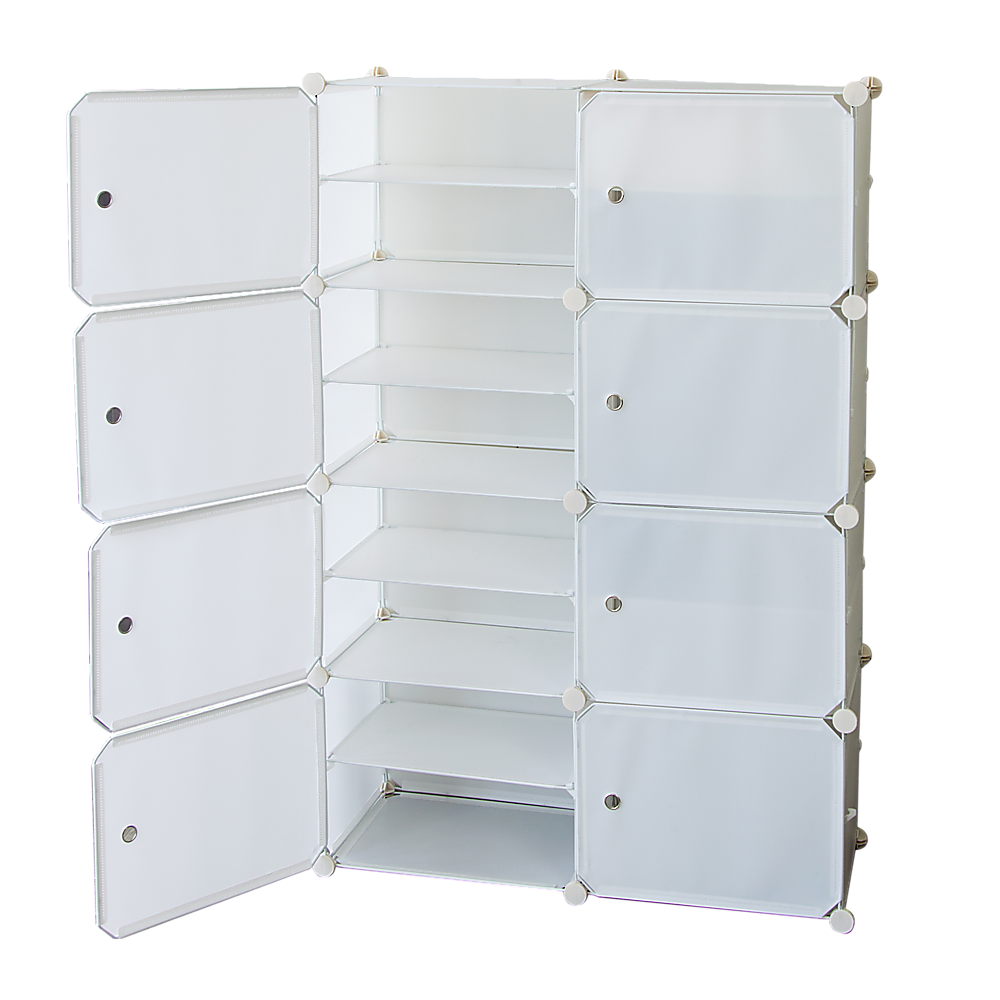 White Cube DIY Shoe Cabinet Rack Storage Portable Stackable