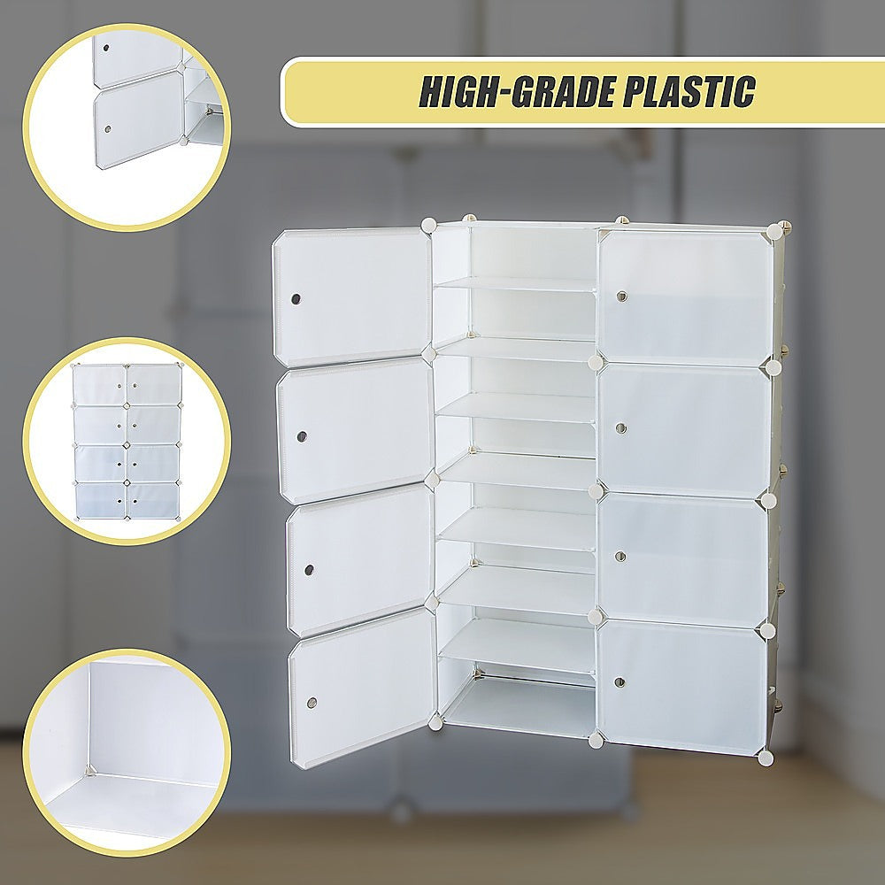 White Cube DIY Shoe Cabinet Rack Storage Portable Stackable