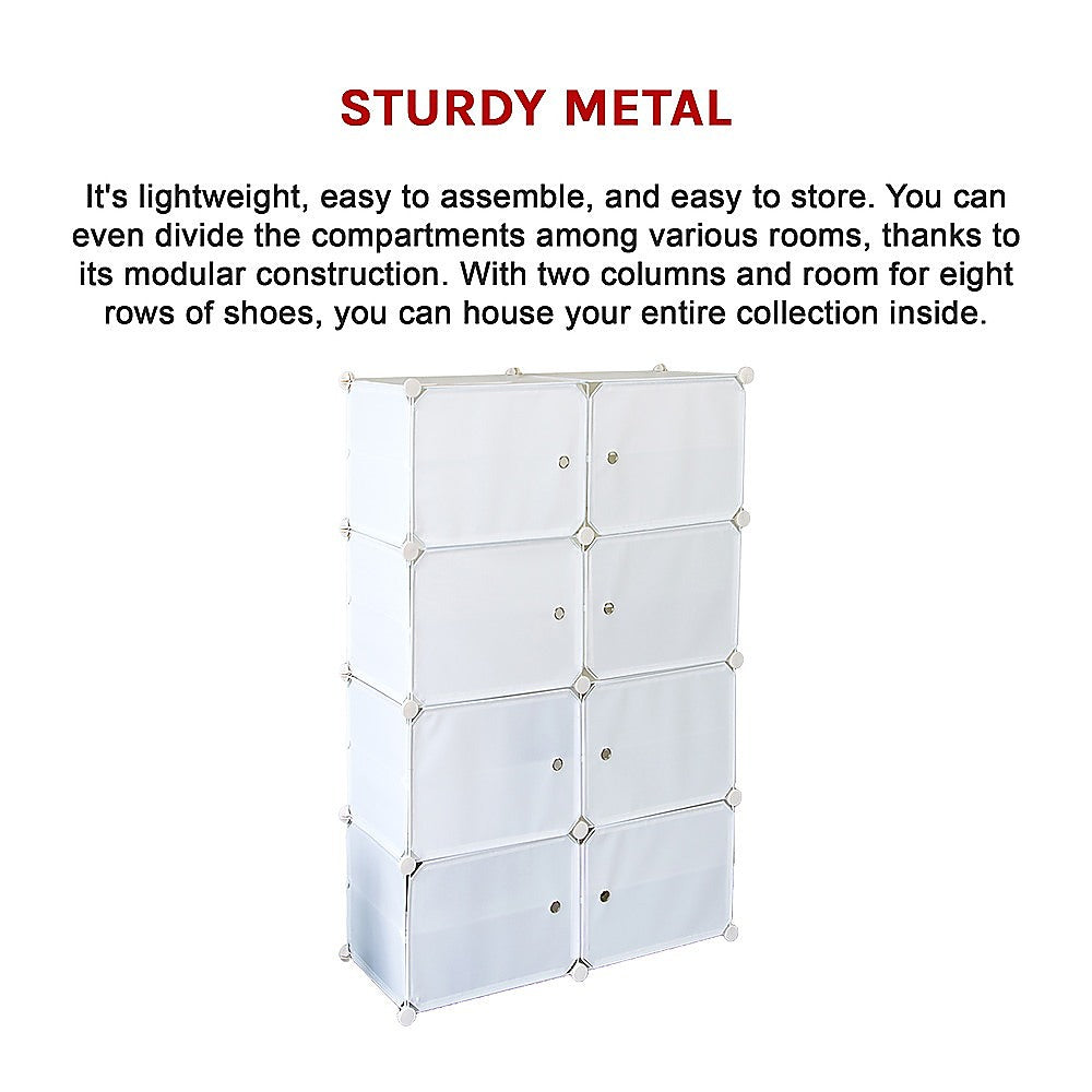 White Cube DIY Shoe Cabinet Rack Storage Portable Stackable