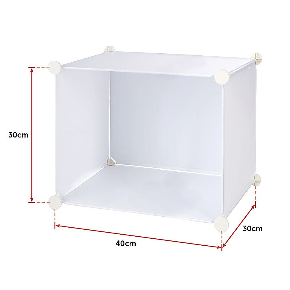 White Cube DIY Shoe Cabinet Rack Storage Portable Stackable