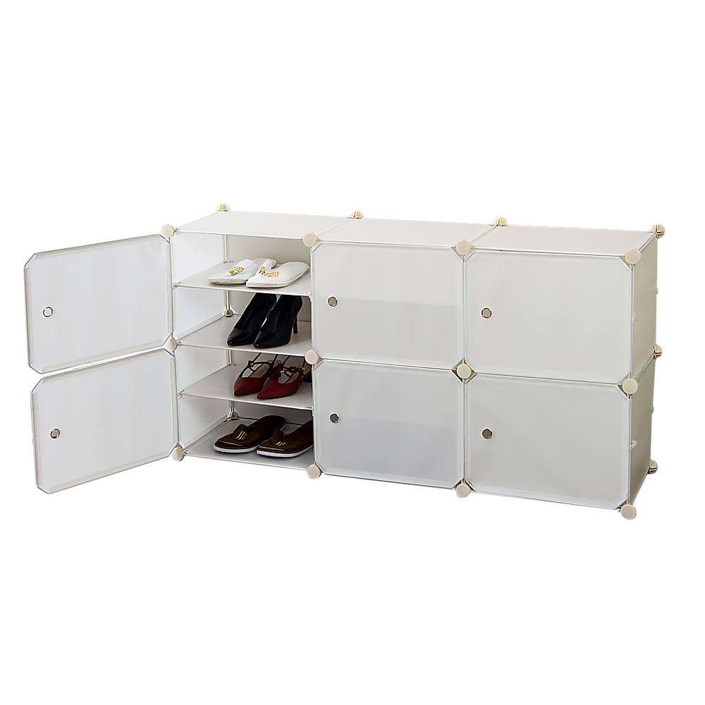 White Cube DIY Shoe Cabinet Rack Storage Portable Stackable