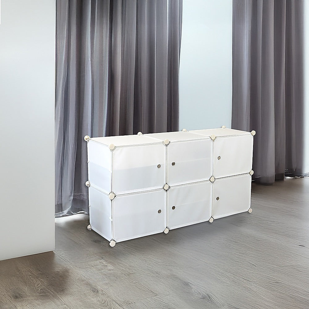 White Cube DIY Shoe Cabinet Rack Storage Portable Stackable