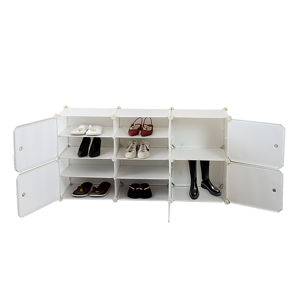 White Cube DIY Shoe Cabinet Rack Storage Portable Stackable