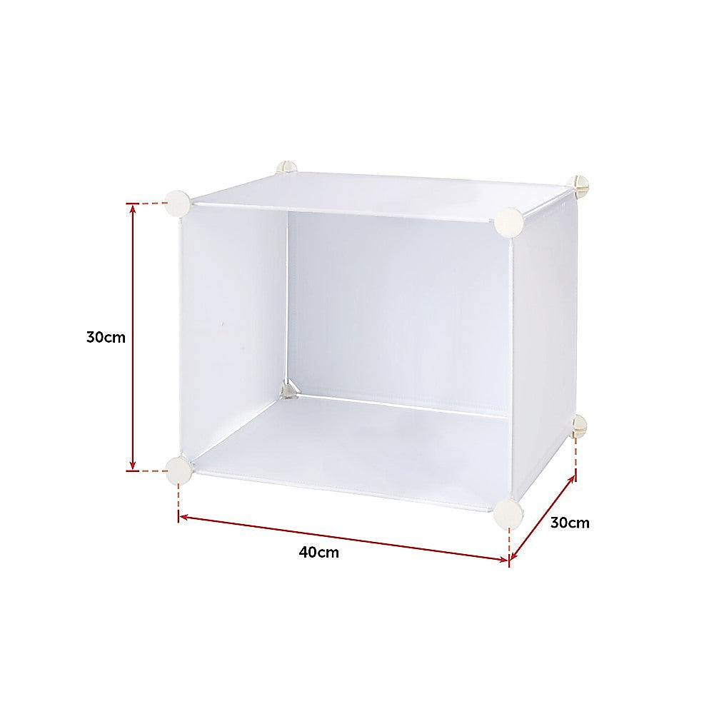 White Cube DIY Shoe Cabinet Rack Storage Portable Stackable