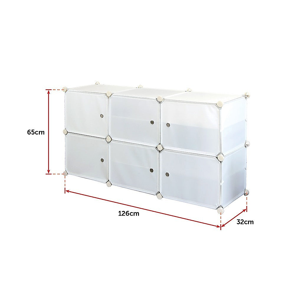 White Cube DIY Shoe Cabinet Rack Storage Portable Stackable