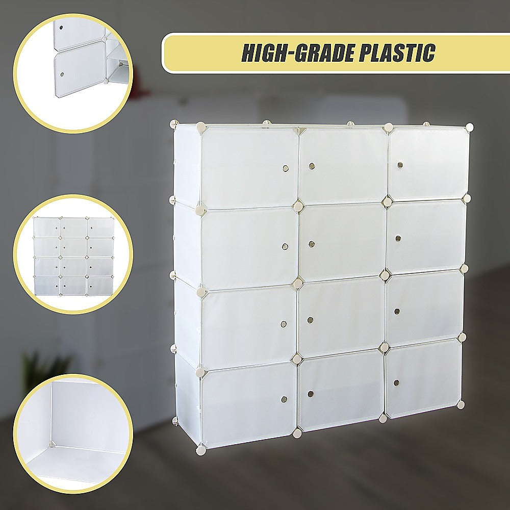 White Cube DIY Shoe Cabinet Rack Storage Portable Stackable