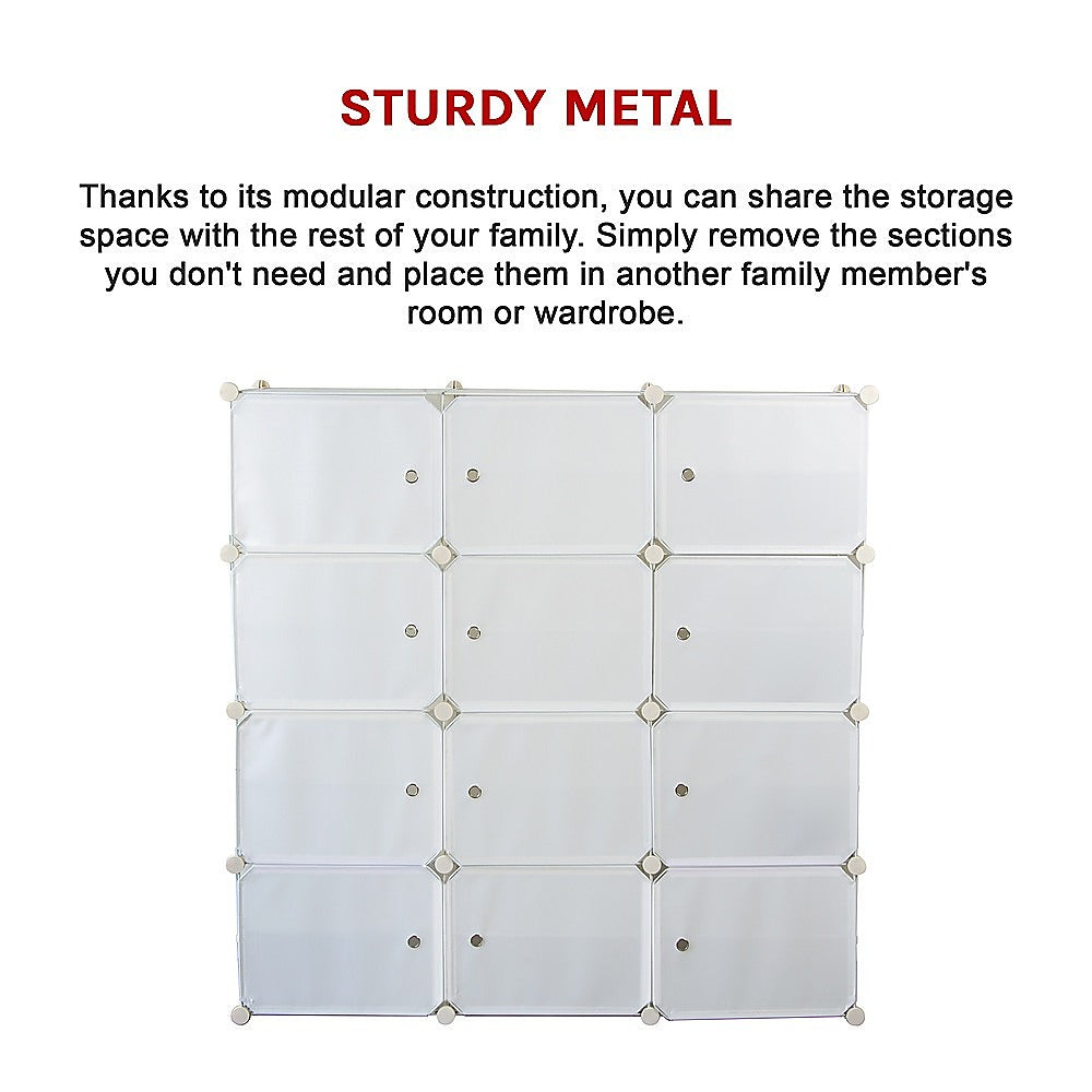 White Cube DIY Shoe Cabinet Rack Storage Portable Stackable