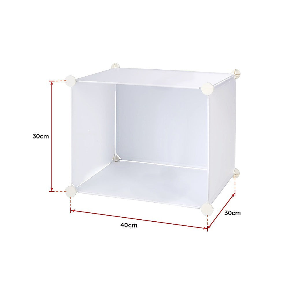 White Cube DIY Shoe Cabinet Rack Storage Portable Stackable