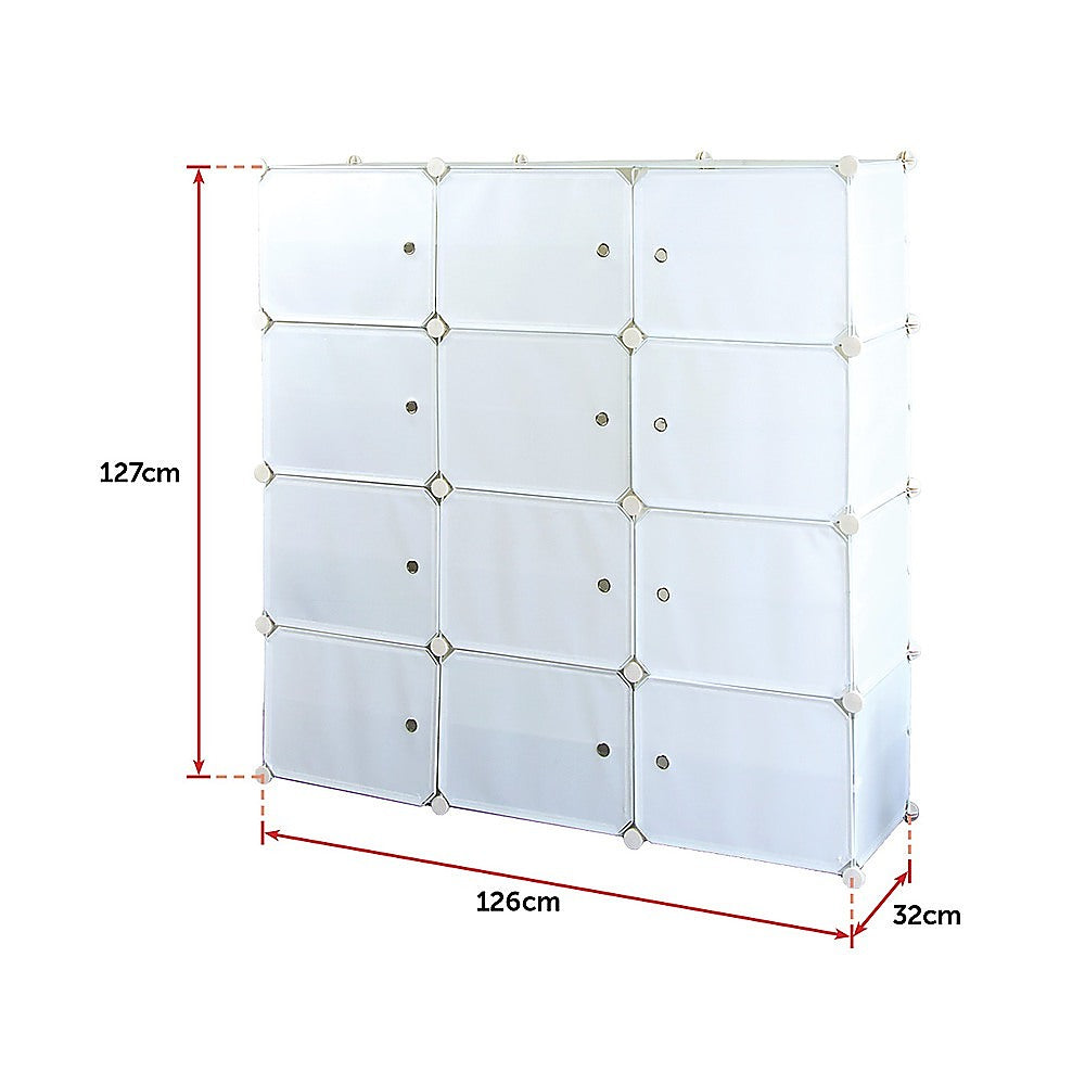 White Cube DIY Shoe Cabinet Rack Storage Portable Stackable