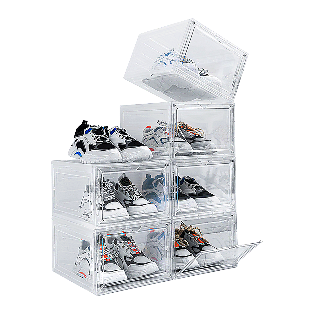 Sneaker Display Case Shoe Storage Organizer Box Stackable, Clear