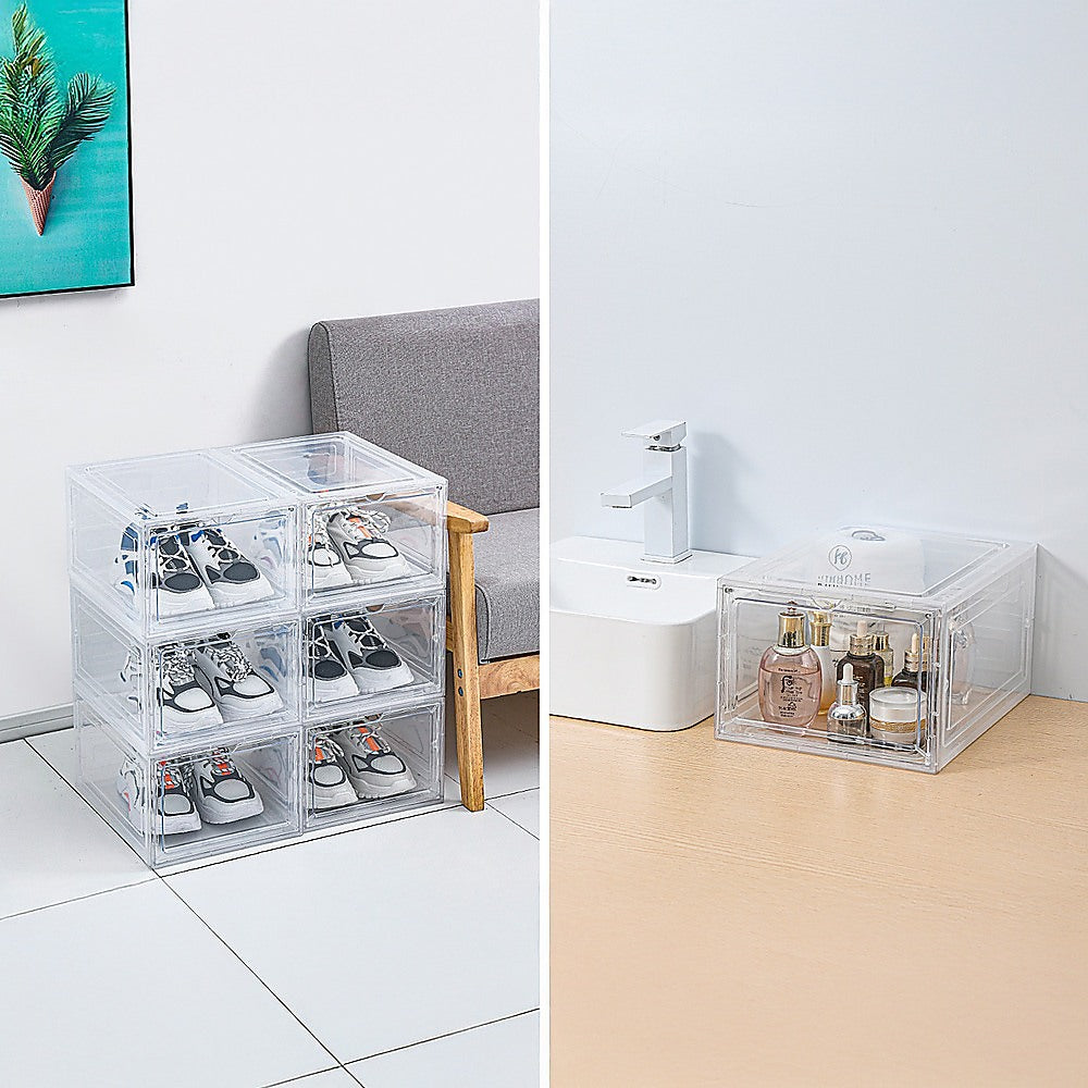 Sneaker Display Case Shoe Storage Organizer Box Stackable, Clear