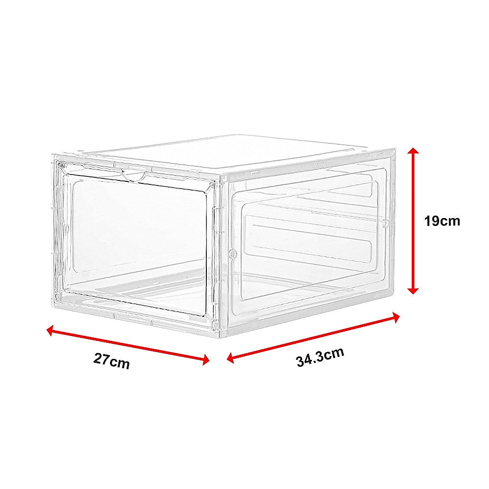 Sneaker Display Case Shoe Storage Organizer Box Stackable, Clear