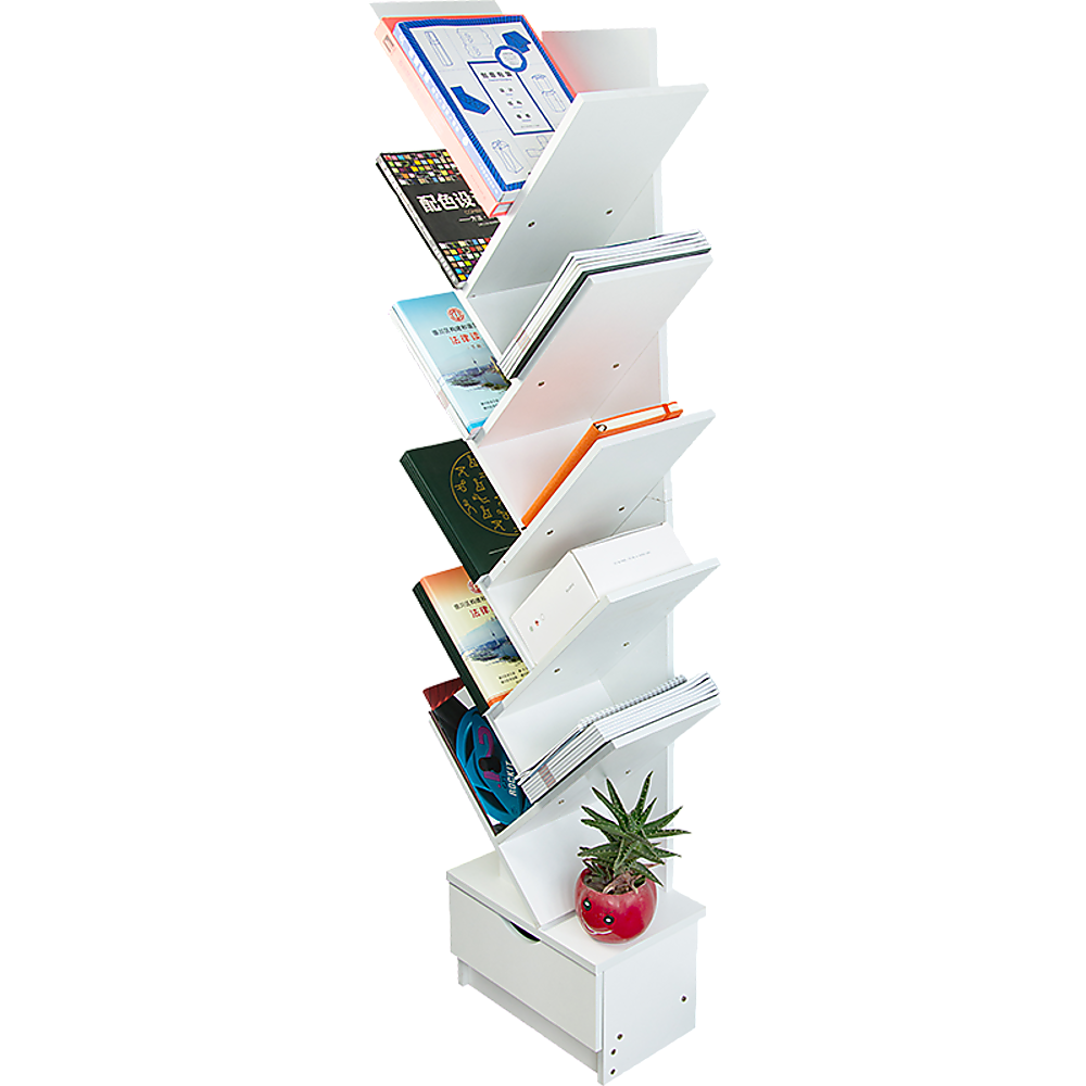 Tree Bookshelf Bookcase Book Organizer 12-Tier Multipurpose