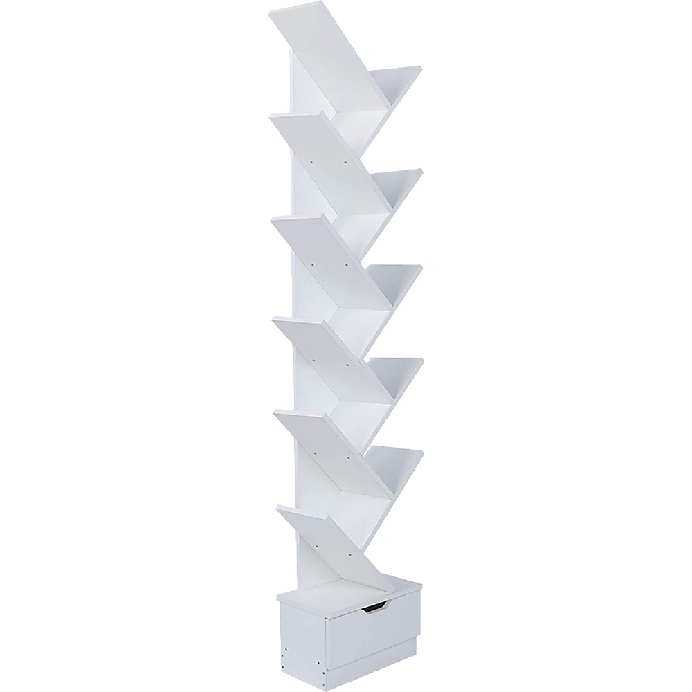 Tree Bookshelf Bookcase Book Organizer 12-Tier Multipurpose