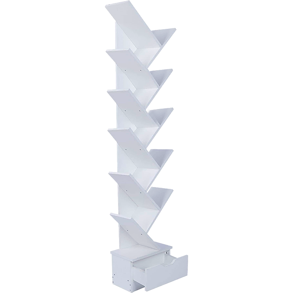 Tree Bookshelf Bookcase Book Organizer 12-Tier Multipurpose