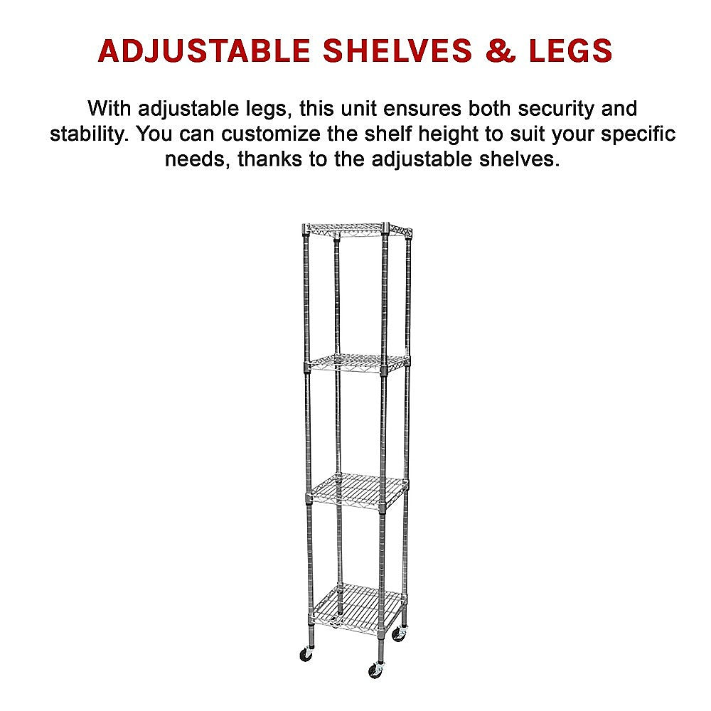 Modular Wire Storage 45x45cm Steel Shelving Chrome