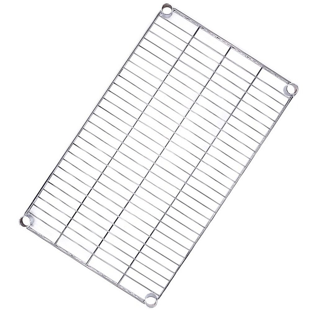 Modular Wire Storage 90x45cm Steel Shelving Chrome With Fixed Legs For Garage Warehouse Or Kitchen Organisation