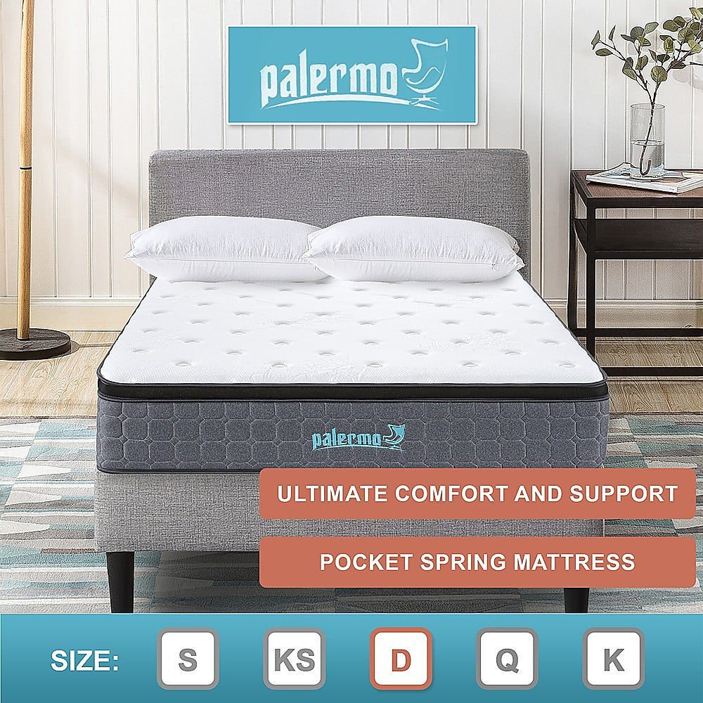 Double Euro Top Pocket Spring Mattress – Motion Isolation Comfort with CertiPUR-US® Certified Foam Layers