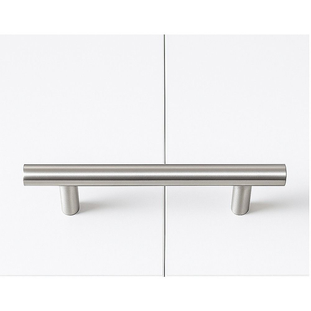 King-single Wall Bed in White Gloss – Space Saving Murphy Bed Kit with Silver Door Handle