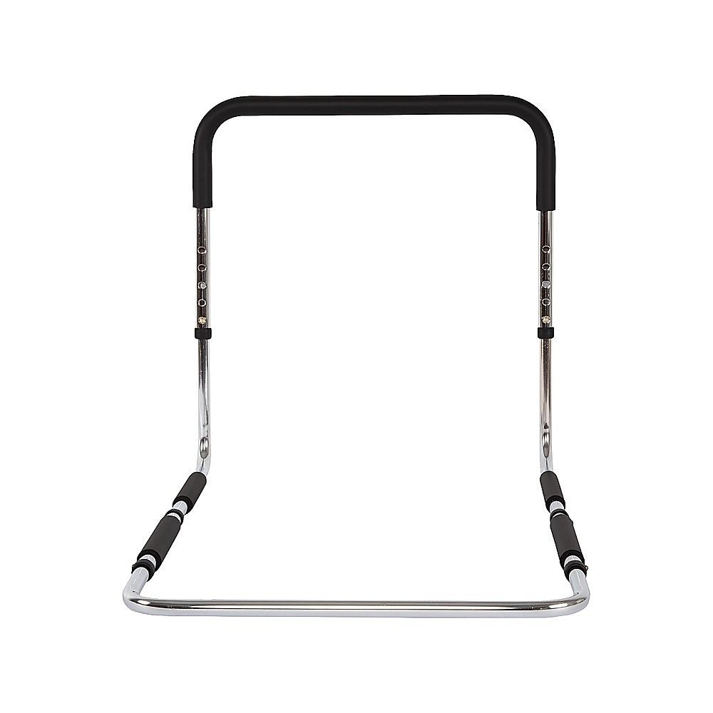 Adjustable Bed Rail with Foam Grip Handle & Under Mattress Frame 125kg Capacity