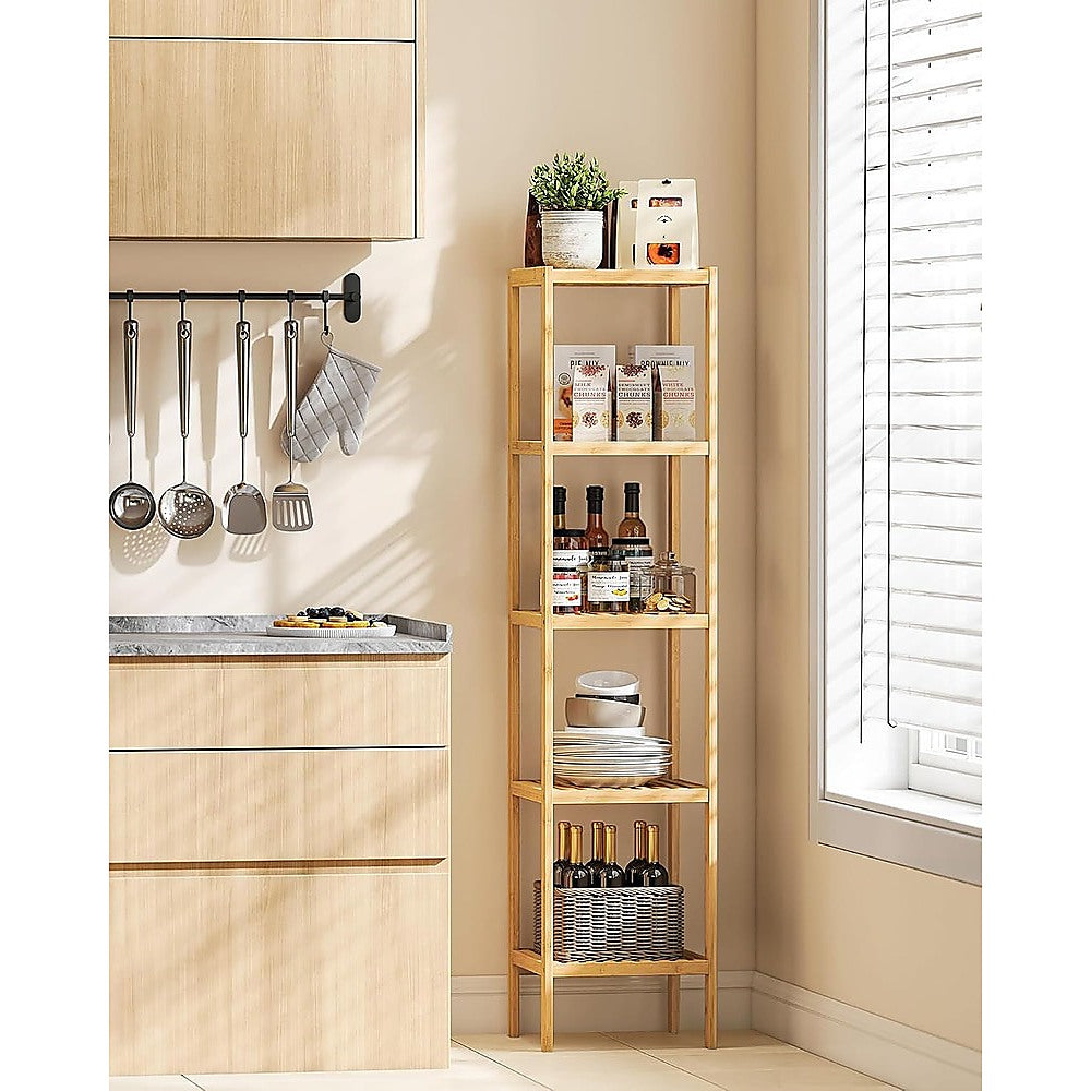 5 Tier Bookshelf Storage Bookcase Shelving Unit for Home Office