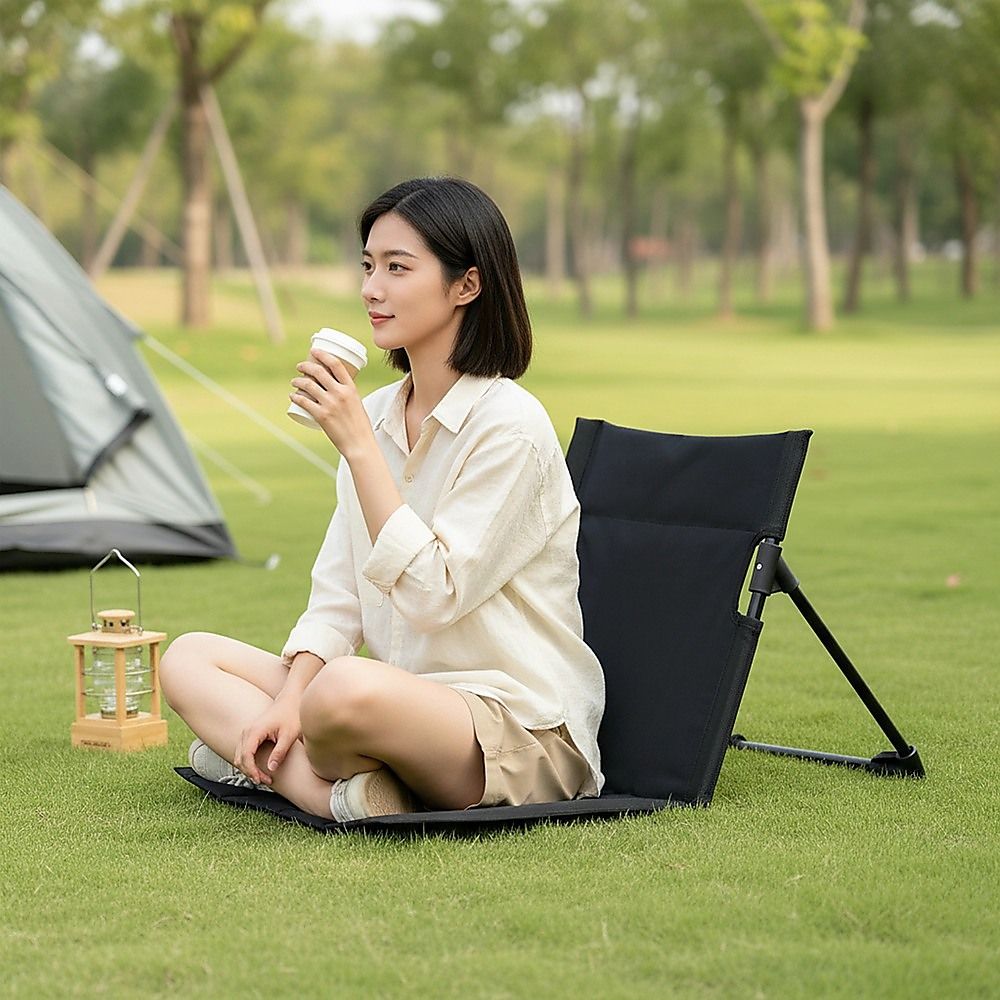 Folding Camping Beach Chair with Back Support Lightweight Travel