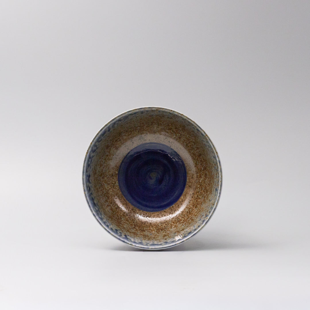 Bowl 17cm Earth & Sky Glaze with Blue pool