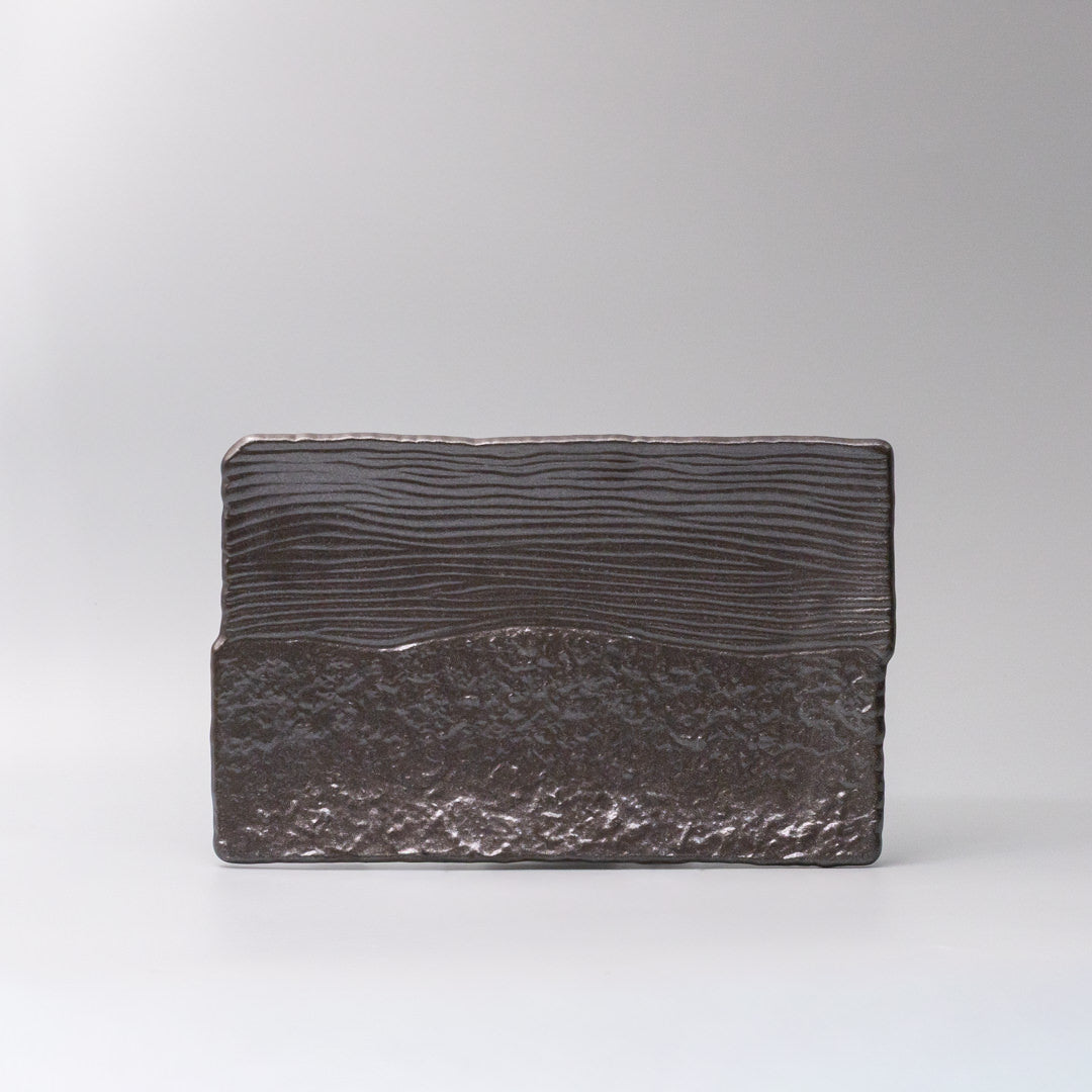 Platter Rectangular 32cm Matte Black Glaze