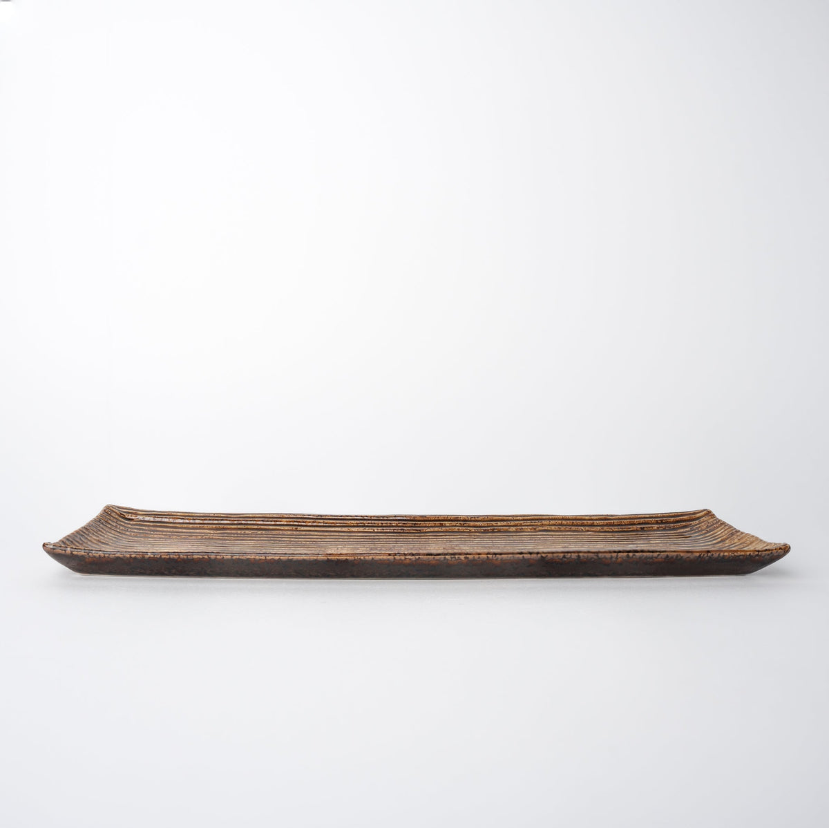 Sashimi Plate 33.2cm Amber Contour Glaze
