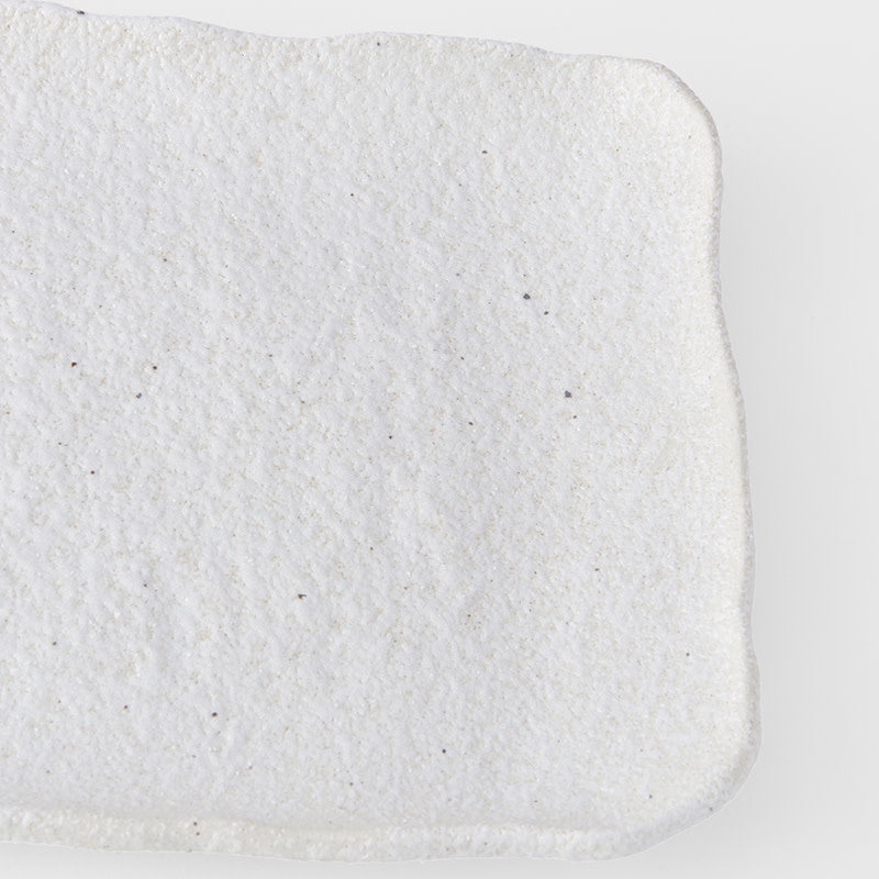 Platter Rectangular 35cm Shell White Glaze