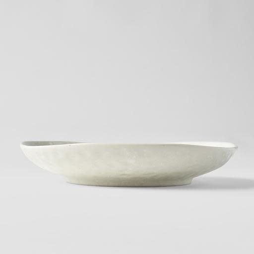 Dinner Plate Organic Shape 23cm Kanso Soft White Glaze