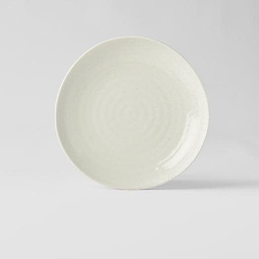 Dinner Plate Organic Shape 23cm Kanso Soft White Glaze