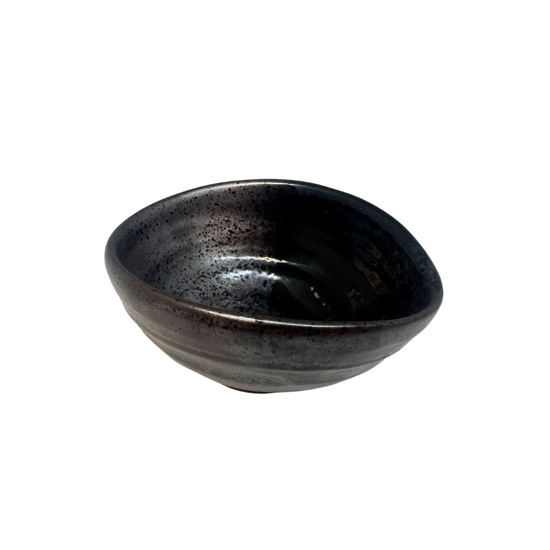 Bowl Small 10cm Metallic Black Glaze