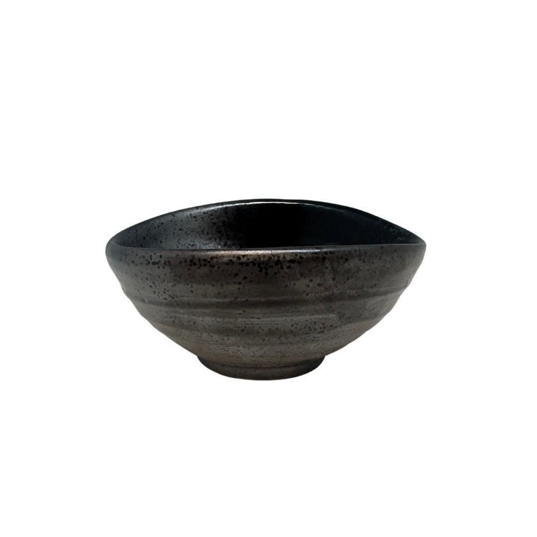 Bowl Small 10cm Metallic Black Glaze