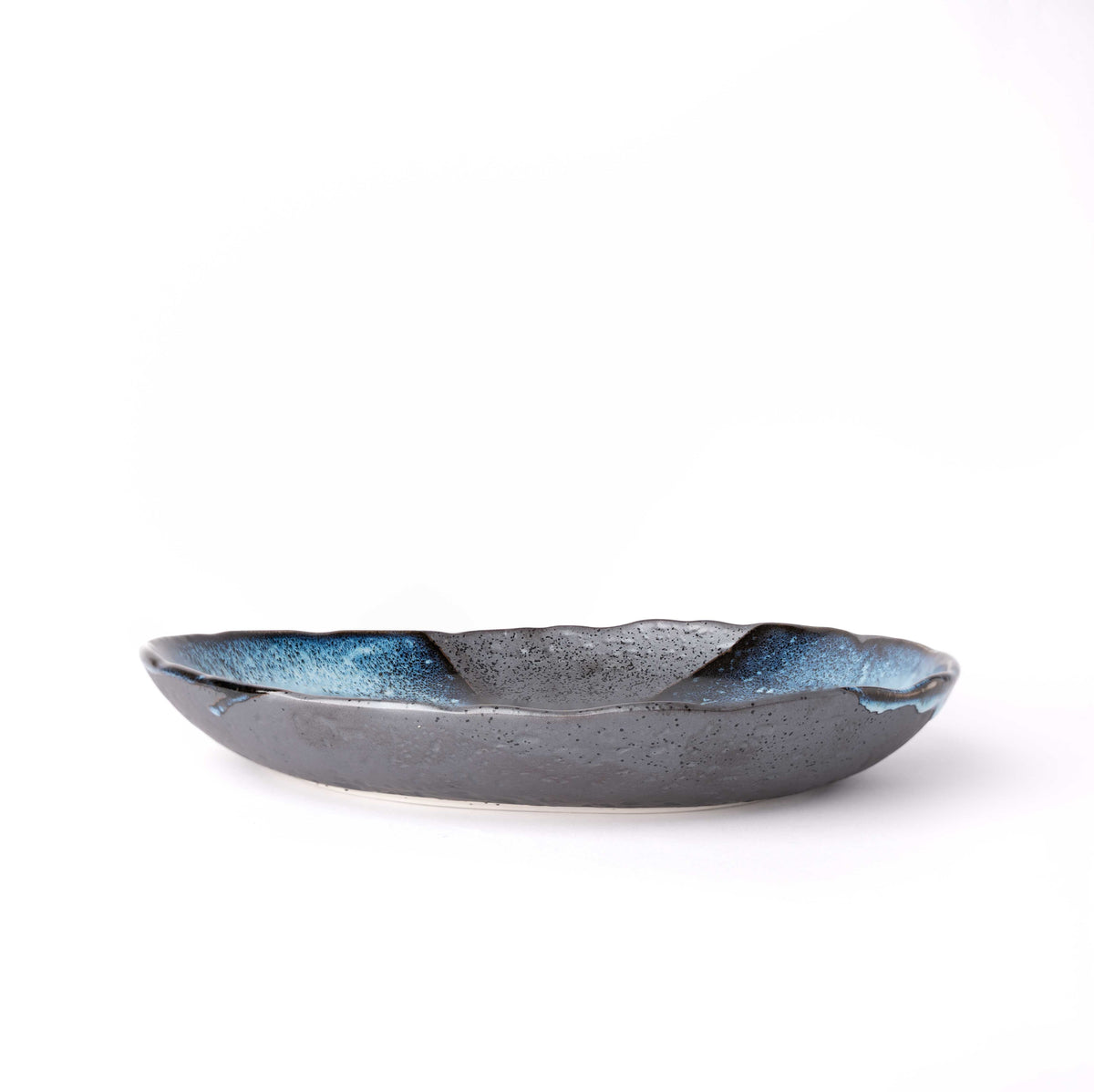 Organic Plate 25cm Storm Glaze