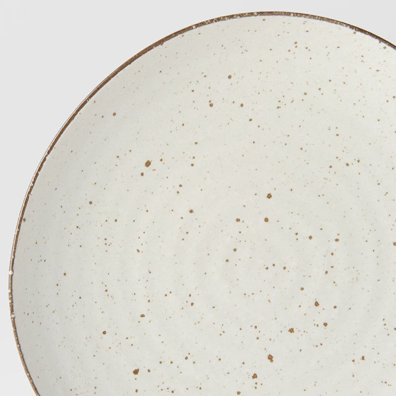Dinner Plate Organic Shape 23cm Fleck Glaze