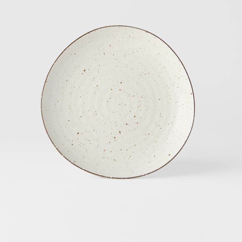 Dinner Plate Organic Shape 23cm Fleck Glaze